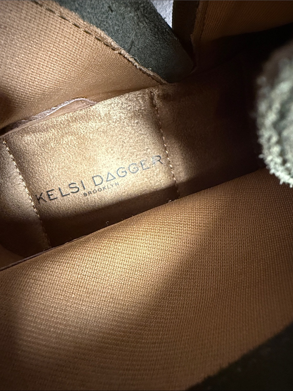 Kelsi Dagger for Anthropologie Olive Green Suede Lace-Up Ankle Boots - Picture 9 of 10